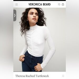 Veronica Beard Theresa Runched Turtleneck